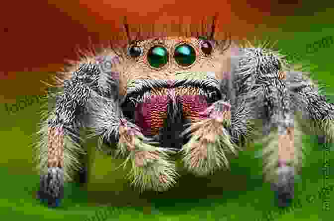 A Close Up Of A Jumping Spider, Displaying Its Large Eyes And Powerful Hind Legs. S S S Spiders Chuck Roberts