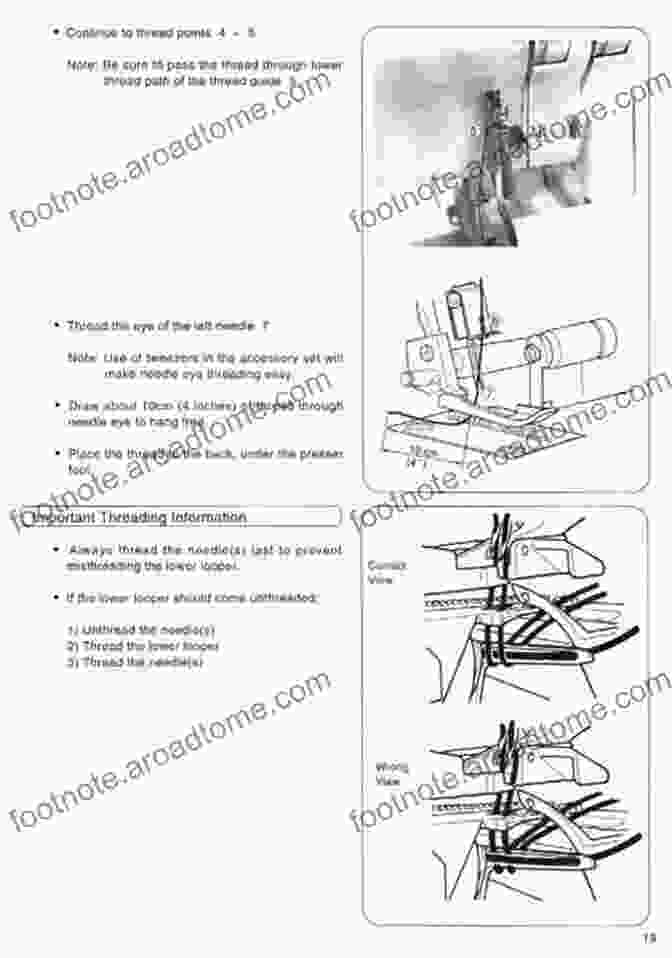 A Diagram Illustrating How To Thread A Serger. The Serger Overlock Master Guide