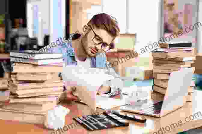 A Man Sitting At A Desk, Surrounded By Books And Manuscripts Imaginary Cities Hamed Rahnama