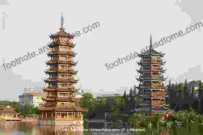 A Panoramic View Of A Traditional Chinese City, With Its Temples, Pagodas, And Bustling Streets A Poetic Portal To Chinese Culture