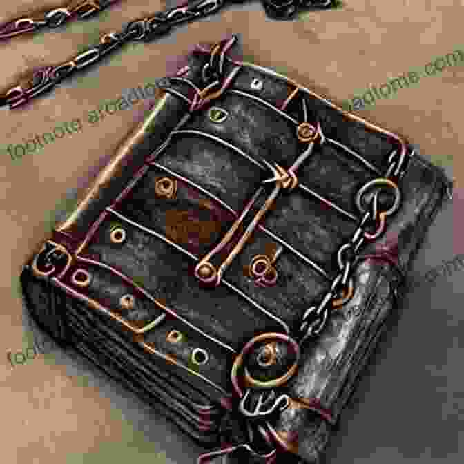 Ancient, Leather Bound Spellbook With Intricate Carvings, Glowing With A Malevolent Energy The Little Black Of Nasty Spells