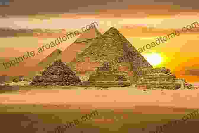 Majestic Pyramids Of Giza Under The Golden Glow Of Sunset Egypt (Countries) Christine Juarez