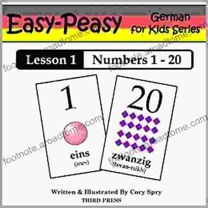 Numbers To 20 Easy Peasy German For Kids Book Cover German Lesson 1: Numbers 1 To 20 (Easy Peasy German For Kids)