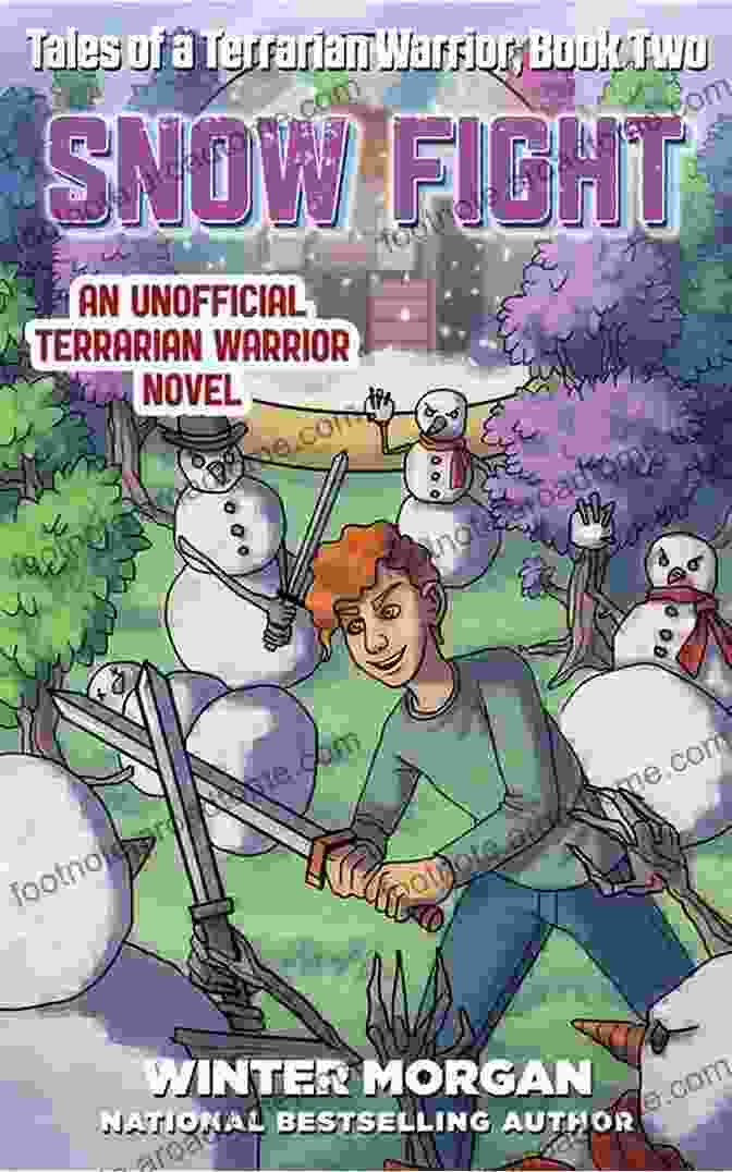 Terrarian Warrior Two Book Cover, Featuring A Warrior In A Snowy Landscape Snow Fight: Tales Of A Terrarian Warrior Two