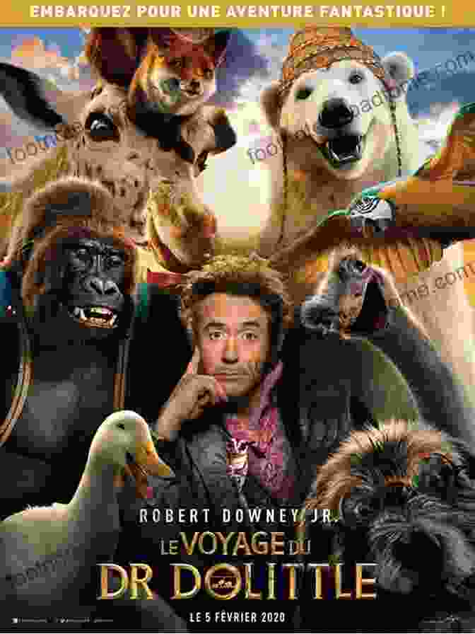 Vibrant Cover Of The Voyages Of Dr. Dolittle Featuring Dr. Dolittle Surrounded By Talking Animals The Voyages Of Dr Dolittle