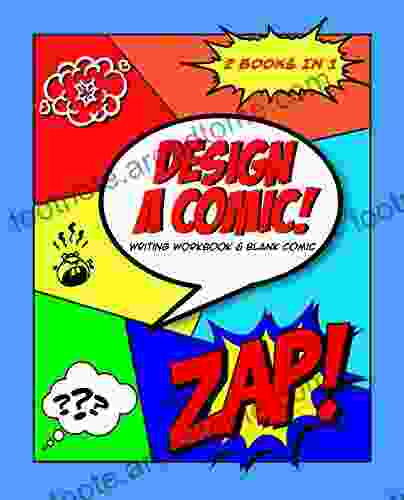 Design A Comic: Writing Workbook Blank Comic Diagonal Comic Template Blue Bright Theme